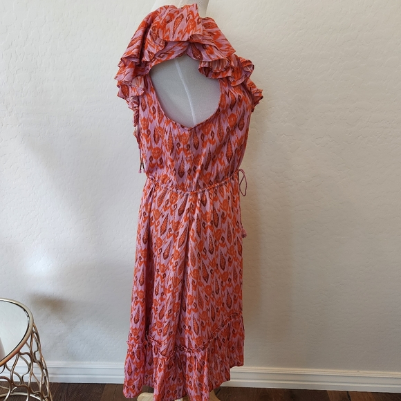 Figue Tahlia Dress Toledo Ikat Pink, Large FIGUE3044117C50116 - Picture 6 of 12